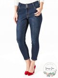 Thalia Sodi Women's Double-Button Skinny Ankle Jeans, Indigo, Size 4 by Vanessa Jane