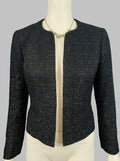 Nine West Womens Black Sequin Open Front Blazer, Size 2 by Vanessa Jane