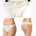Calvin Klein Invisibles Mesh-trim Thong, Ivory, Small by Vanessa Jane