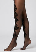 INC International Concepts I.N.C. Paisley-Flocked Tights, Size X-Small by Vanessa Jane