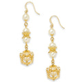 Charter Club Gold-Tone Imitation Pearl Linear Drop Earrings by Vanessa Jane
