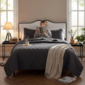 VCNY Home Kaleidoscope 3-Piece Grey Geometric Quilt Set King by Vanessa Jane