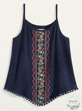Epic Threads Big Girls Floral-Print Diamond Challis Tank Top, Size Small by Vanessa Jane