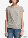 DKNY Heather Gray Drape-Front Sweater Size Medium by Vanessa Jane
