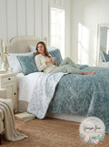 Southshore Fine Linens Lightweight Reversible Floral Quilt and Sham Set by Vanessa Jane