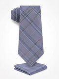 Calvin Klein Blue Mod Tonal Tartan Print Tie by Vanessa Jane