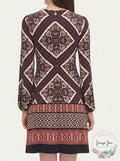 Tommy Hilfiger Long Sleeve Bleeker Patchwork Jersey Dress, Size 10 by Vanessa Jane