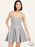 Speechless Spaghetti Strap Square Neck Mini Fit Cocktail Dress, Size 9 by Vanessa Jane