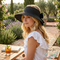 International Concepts Packable Roll-up Sun Visor Hat with Bow by Vanessa Jane