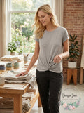 Calvin Klein Twist-Front Top Energy ,Size Medium by Vanessa Jane