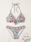 Salt + Cove Juniors Waiting Fur Tonight Push-up Bikini Top-L/ Leopard Multi by Vanessa Jane
