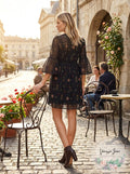 Lucky Brand Womens Dress a-Line Swiss Dot Floral, Size XS by Vanessa Jane