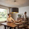 Eglo 1x60W Pendant W/ Satin Nickel Finish and Cappucino and Gold Shade by Vanessa Jane