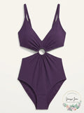 Bar III Ring Monokini One-Piece Swimsuit, Size Small by Vanessa Jane