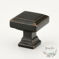 Emtek 86296 American Designer 1-5/8 Inch Square Cabinet Knob by Vanessa Jane