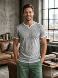 Buffalo David Bitton Mens Kali Space Dyed T-Shirt, XL by Vanessa Jane