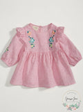 First Impressions Baby Girls Striped Floral-Embroidered Top, Size 18 Months by Vanessa Jane