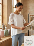 Kim and Cami Swing Lace Short Sleeve Tee, Size Small by Vanessa Jane