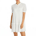 Aqua Puff Sleeve Trapeze Dress, Size Small by Vanessa Jane