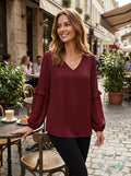 NY Collection Textured Ruffle-Trim Top, Size XL by Vanessa Jane