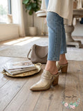 Donald J Pliner Vero 2-RM Bronze Cracked Metallic Mule Size 7 by Vanessa Jane