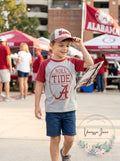 NCAA Cotton Willy Boys Raglan Short Sleeve Tee Alabama Crimson Tide, Size 6 by Vanessa Jane