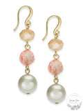 Charter Club Gold Stone Imitation Pearl Linear Drop Earrings by Vanessa Jane