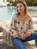 ONeill Juniors Zeila Floral-Print Top - Portobello, Size XS by Vanessa Jane