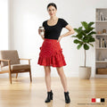 Maison Jules Womens Red Ruffled Polka Dot Short Ruffled Skirt, Size XS by Vanessa Jane