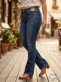 Silver Jeans Co. Suki Curvy Mid Rise Thick Stitch Bootcut Jeans, Size 30x31 by Vanessa Jane