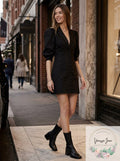 Danielle Bernstein Tuxedo Mini Dress, Size 12 by Vanessa Jane