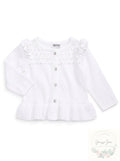 Blueberi Boulevard Little Girls Ruffled Cardigan, Size 5 by Vanessa Jane