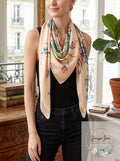 Echo Adelaide Floral Silk Square Scarf by Vanessa Jane