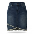Inc Tulip-Hem Jean Skirt, Size 8 by Vanessa Jane
