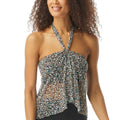 Coco Reef Womens Black Printed Stretch Adjustable Tie Bandeau Tankini 32DD by Vanessa Jane