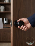 Emtek Concealed Fastener Passage Set with Disk Rosette and Round Knobs by Vanessa Jane