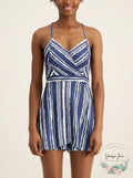 Bcx Juniors Striped Faux Romper, Size XS by Vanessa Jane