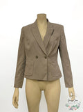 Tahari ASL Peak-Lapel Blazer, Size 10/Grey by Vanessa Jane