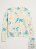 Freshman Juniors Cozy Tie-Dyed V-Neck Top, Size Medium by Vanessa Jane