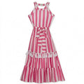Rare Editions Girls Striped Tassel Dress, Size 12 by Vanessa Jane