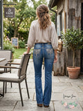Silver Diva High Waist Stretch Push-Up Colombian Style Levanta Cola Jeans, Sz 7 by Vanessa Jane