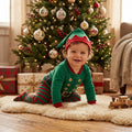 Petit Lem Boys Elf Sleeper Pajama and Hat Knit Christmas One Piece 12 Months 1yr by Vanessa Jane