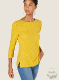 Inc Puff-Sleeve Top, Size Large by Vanessa Jane