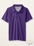 Cherokee Boys Uniform Short Sleeve Performance Polo Shirt,purple,14/16 by Vanessa Jane