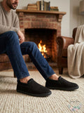 Gold Toe Mens Memory Foam Faux Fur Loafer Slippers by Vanessa Jane