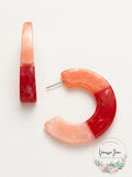 Inc Medium Colorblock Open Hoop Earrings by Vanessa Jane