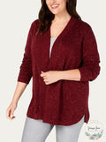 Karen Scott Sweater Open Front Cardigan, Size 0X by Vanessa Jane