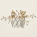 Inc Gold-Tone Crystal and Imitation Pearl Small Hair Comb by Vanessa Jane