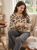 Planet Gold Juniors Animal-Print Sweater by Vanessa Jane