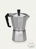 COFFEEDDICTED Stovetop Espresso Maker 6 Cup Silver by Vanessa Jane